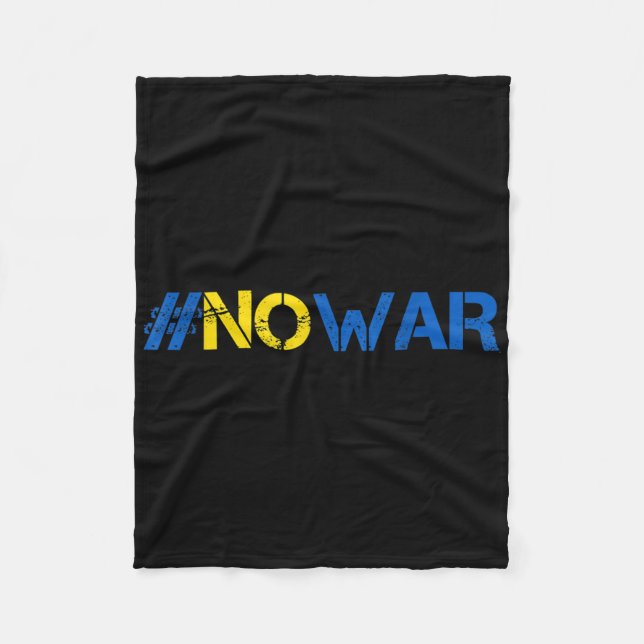 Stoppa Krig Support Ukraina Shirt #nowar Stat med  Fleecefilt (Framsidan)