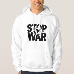 stoppa krig, svartvitt, T-Shirt Hoodie