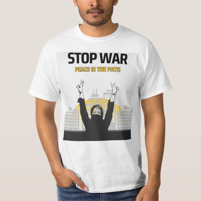 stoppa krig t shirt (Framsida)