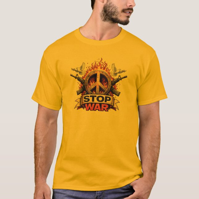 Stoppa Krig T Shirt (Framsida)