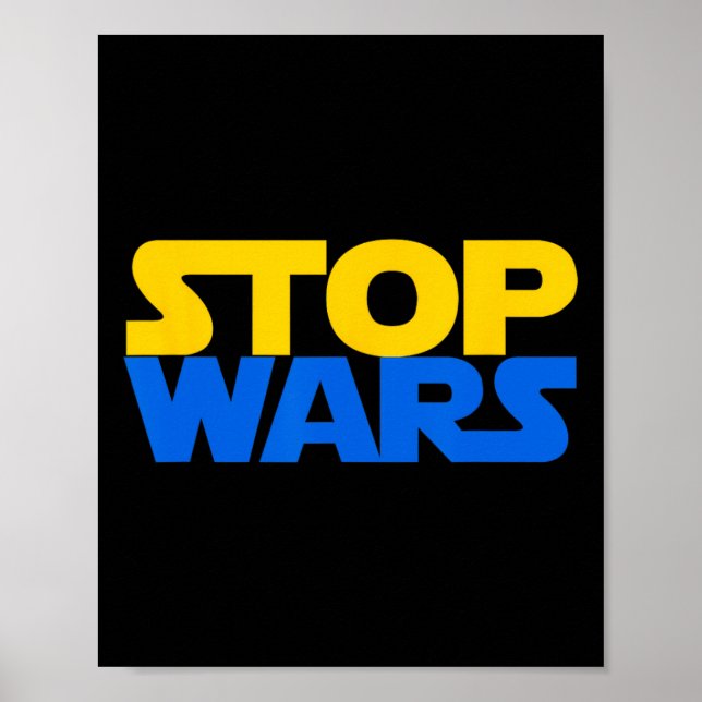 Stoppa Krig Ukraina Ära Ukrainsk Flagga Solros U Poster (Framsidan)