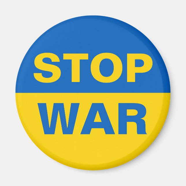 Stoppa Krig Ukraina Magnet (Framsidan)