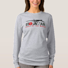 Stoppa Kriget (Ljust läge) | Dam Långärmad T Shirt