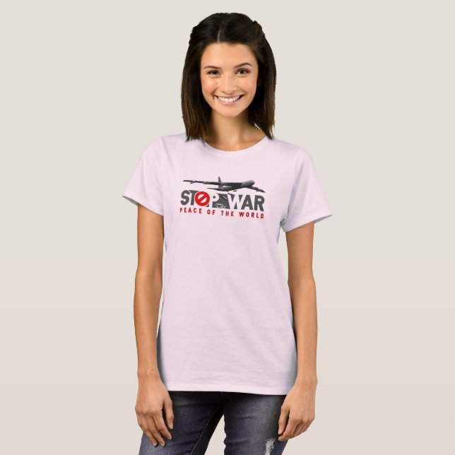 Stoppa Kriget (Ljust läge) | Kvinnor T Shirt (Hel framsida)