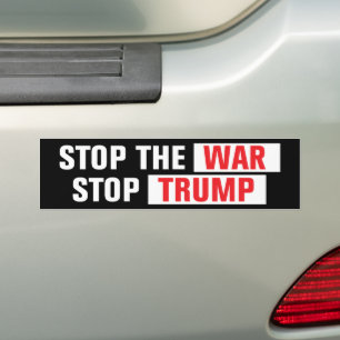 Stoppa Kriget Stoppa Trump Antikrigs- Bildekal