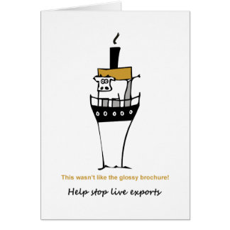 Stoppa levande exporter hälsningskort