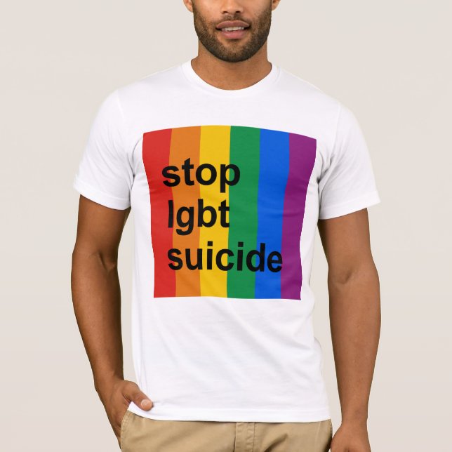 stoppa lgbtsjälvmordet tee shirt (Framsida)