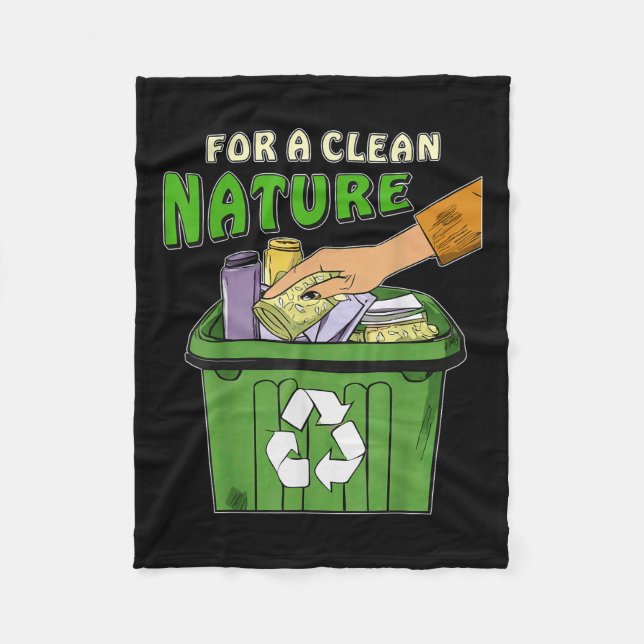 Stoppa litterering Natur Protection Environmental  Fleecefilt (Framsidan)