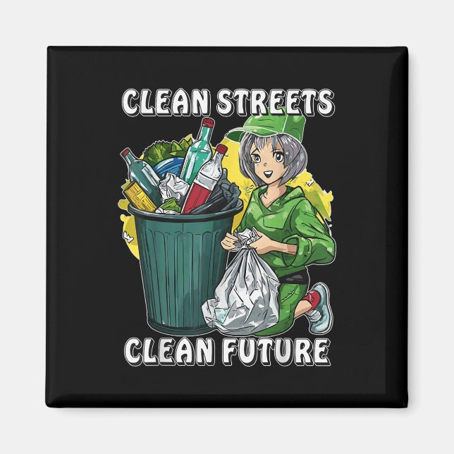 Stoppa litterering Natur Protection Environmental  Magnet (Framsidan)