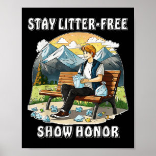 Stoppa litterering Natur Protection Environmental Poster