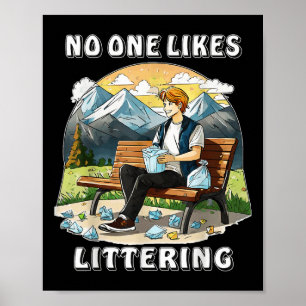 Stoppa litterering Natur Protection Environmental Poster