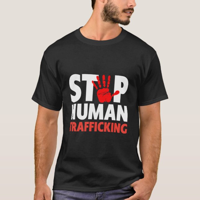 Stoppa människohandel T-Shirt - stoppa människohan (Framsida)