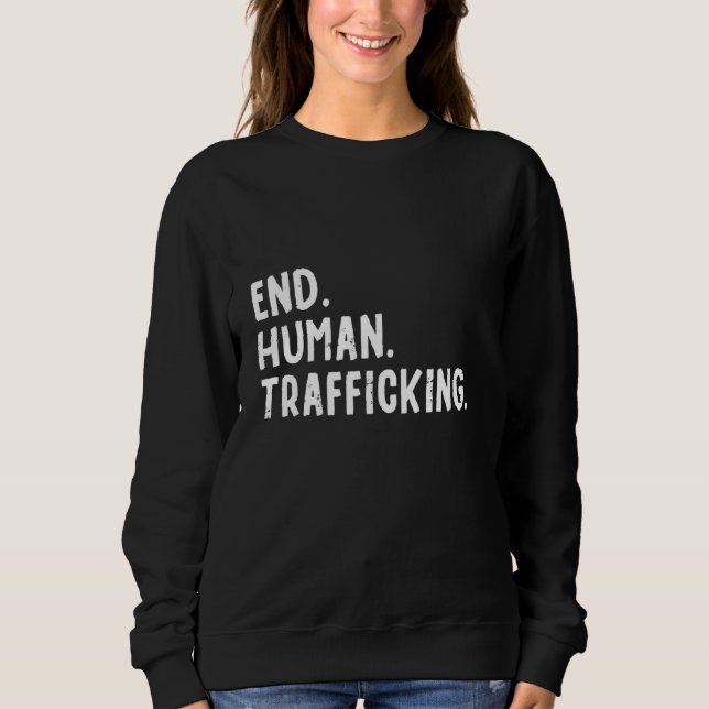 Stoppa människohandeln Stoppa handproteststöd A T Shirt (Framsida)
