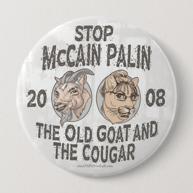 Stoppa McCain Palin 2008 Knapp (Framsida)