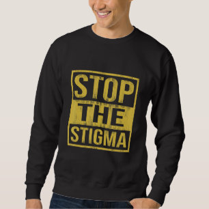 Stoppa medvetandet om psykisk hälsa i Stigma 3 Lång Ärmad Tröja