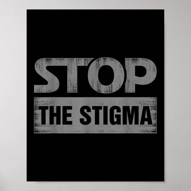 Stoppa medvetenheten om psykisk hälsa i Stigma Poster (Framsidan)