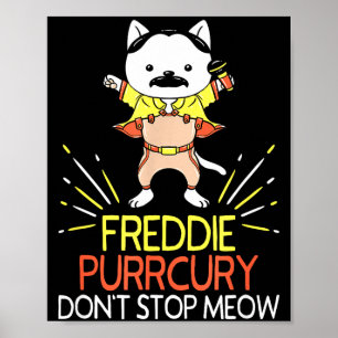 Stoppa Mig Inte Mor Purrcury Roligt Kattmusik Skäm Poster