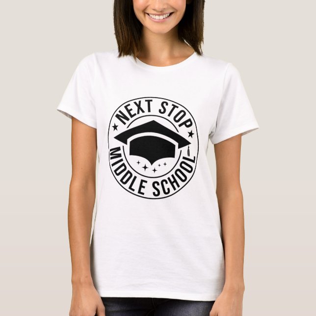 Stoppa Mitten skolelev Studenten Ki T Shirt (Framsida)