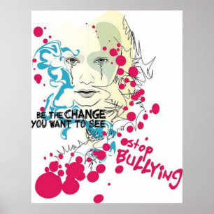 Stoppa mobbning poster
