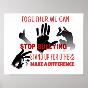 Stoppa mobbning poster