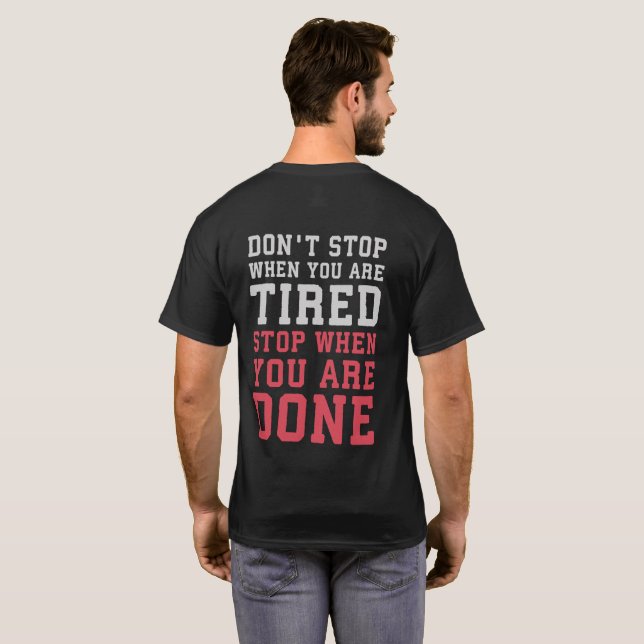 Stoppa när du är klar - Gymmeniationell T Shirt (Hel baksida)