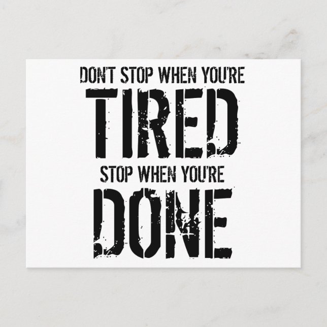 Stoppa när du är klar vykort (Framsida)