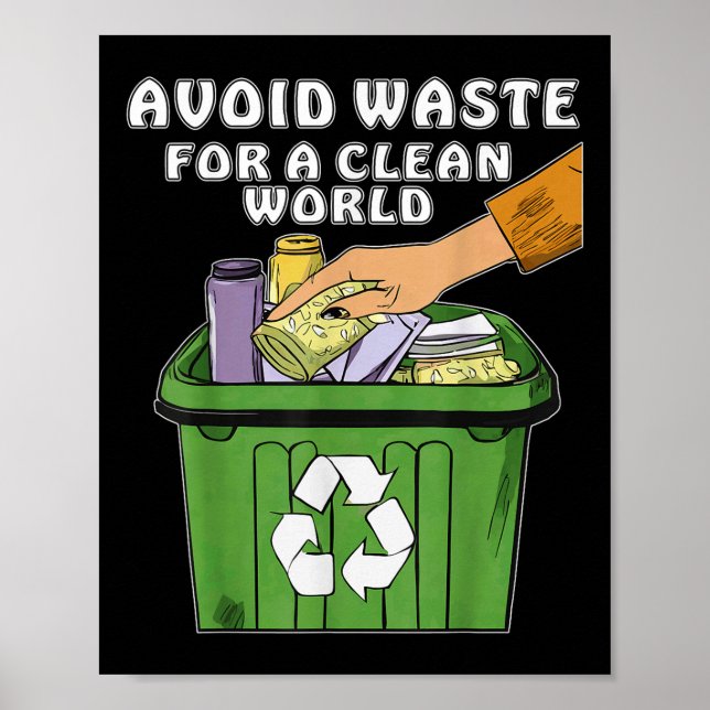 Stoppa Nedskräpning Naturvård Miljöskydd Poster (Framsidan)