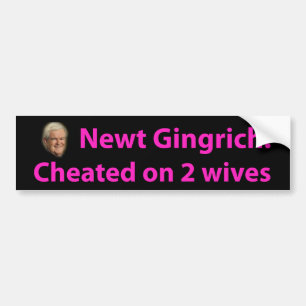 Stoppa Newt Gingrich! Bildekal