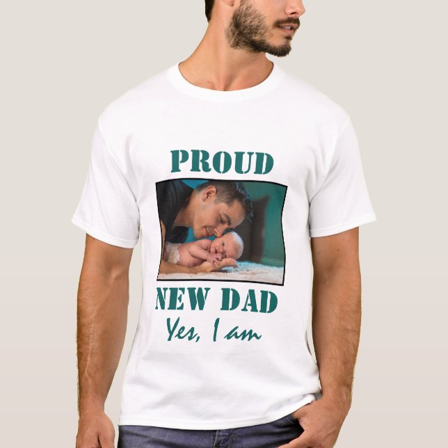 STOPPA NY DAD | Anpassade-fotovit T-Shirt (Framsida)