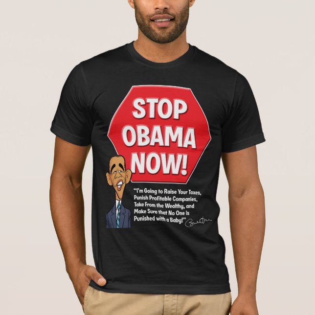 STOPPA OBAMA NU T-SHIRT (Framsida)