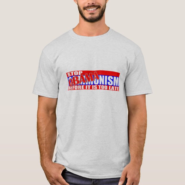 Stoppa Obamanism! T Shirt (Framsida)