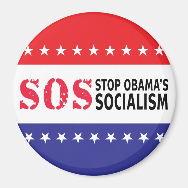 Stoppa Obamas socialism - SOS Magnet (Framsidan)