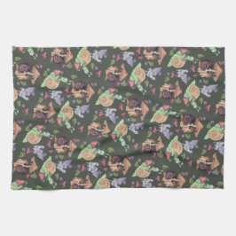 Stoppa och blötlägga jordgubbarna Snigel Mönster Kökshandduk