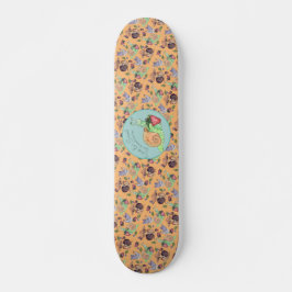 Stoppa och blötlägga jordgubbarna Snigel Mönster Mini Skateboard Bräda 18,5 Cm