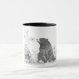 Stoppa och lukta blommamuggen mugg