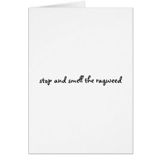 stoppa och lukta korsörten hälsningskort