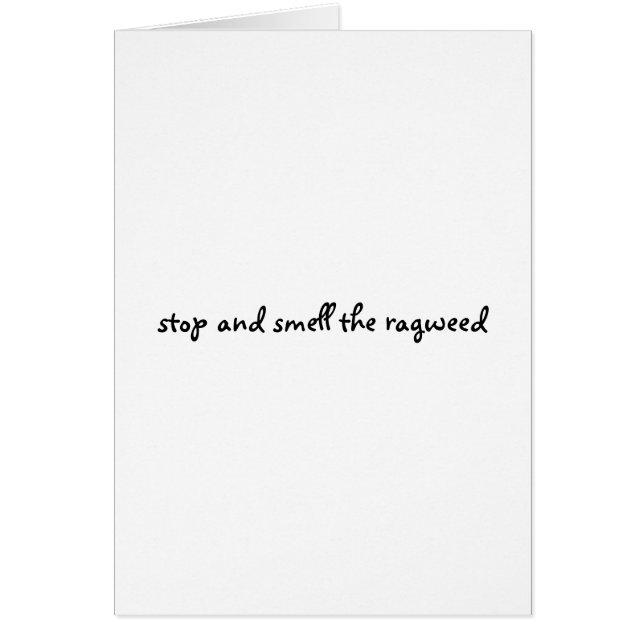 stoppa och lukta korsörten hälsningskort (Framsidan)