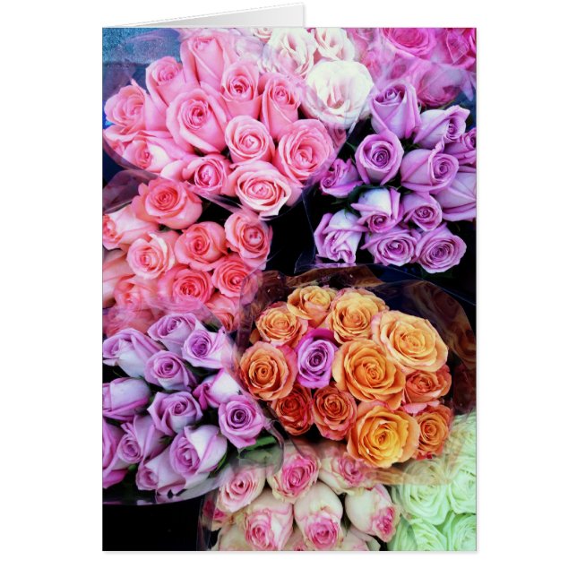 Stoppa och lukta ro hälsningskort (Framsidan)