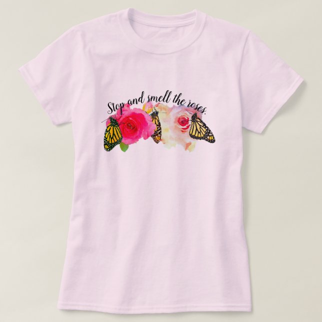 Stoppa och mejla Rosor-skeppet T Shirt (Design framsida)
