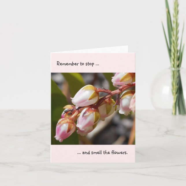 Stoppa och spara anteckningskortet för blommor kort (Framsida)