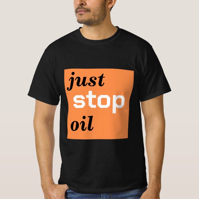 stoppa olja t shirt (Framsida)