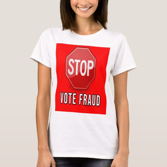 Stoppa omröstningsbedrägeri t shirt (Framsida)