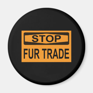 Stoppa orangen för handelssignatur för Päls Magnet