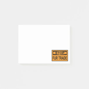 Stoppa orangen för handelssignatur för Päls Post-it Block