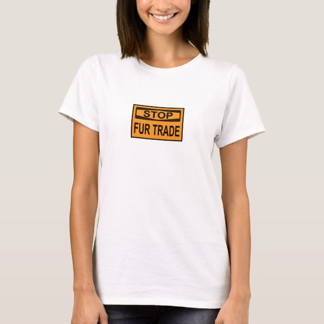 Stoppa orangen för handelssignatur för Päls T Shirt (Framsida)