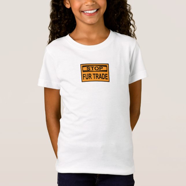 Stoppa orangen för handelssignatur för Päls T Shirt (Framsida)