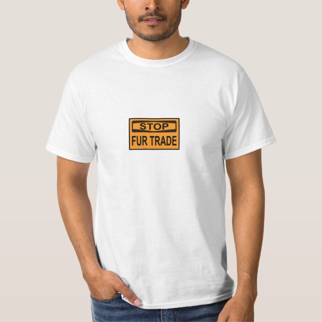 Stoppa orangen för handelssignatur för Päls T Shirt (Framsida)