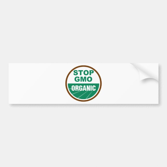 Stoppa organisk GMO Bildekal (Framsidan)