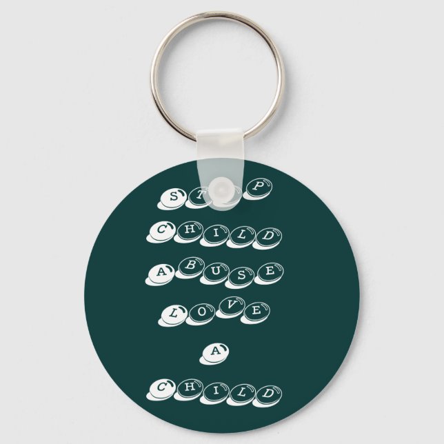 Stoppa övergrepp mot barnÄlskar ett barn Nyckelring (Framsida)