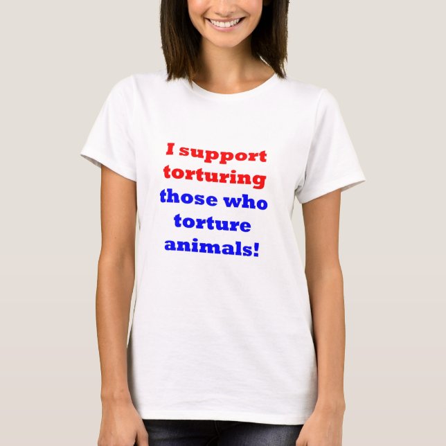 Stoppa övergrepp mot djur t shirt (Framsida)